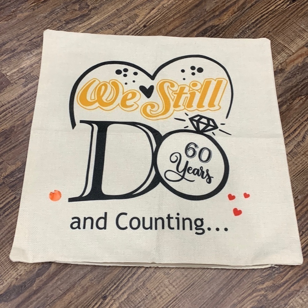 60 years cushion cover